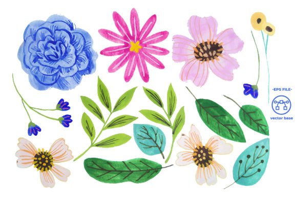 Download Watercolor Flower Elements - Premium Resources