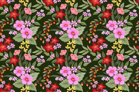 Download Red Pink and Yellow Flower Pattern. - Flow Collection