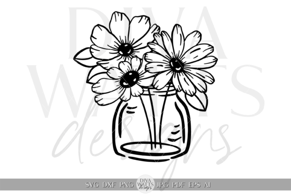 Download Minimalist Flowers in Vase Graphic SVG - Flow Collection