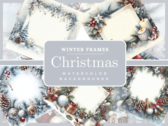 Download Winter Frame Christmas Background Bundle - Christmas background Collection