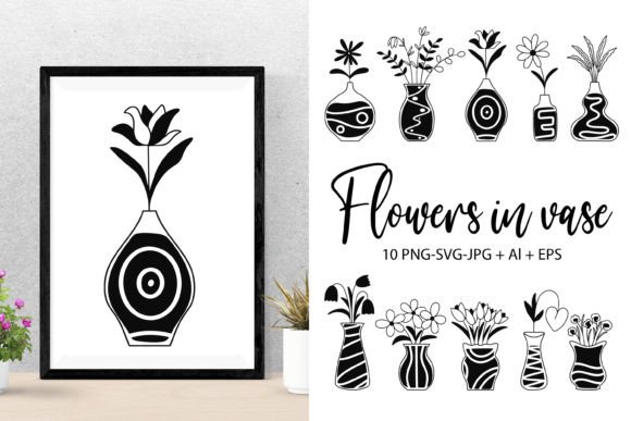 Download Flowers in Vase Illustration Clipart - Flow Collection