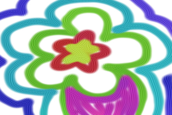 Download Colorful Flower Shapes Background Art - Flow Collection