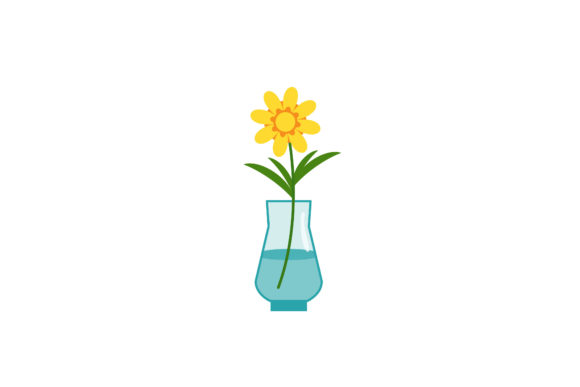 Download Spring Yellow Flowers in Vase Flat Icons - Flow Collection
