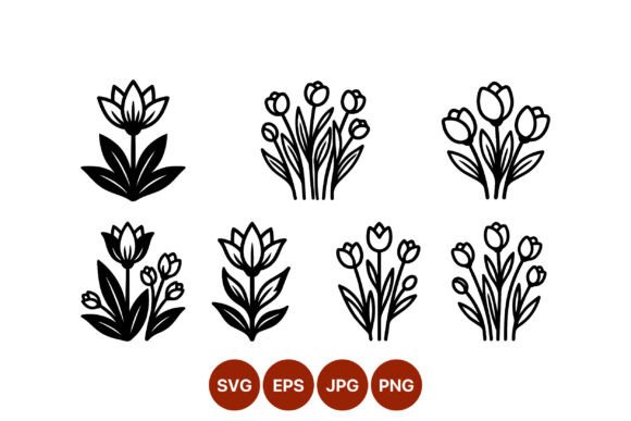 Download Tulip and Lotus Flower Vector - Flow Collection
