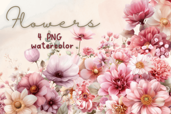 Download Watercolor Flowers Pink Elegance Floral - Flow Collection