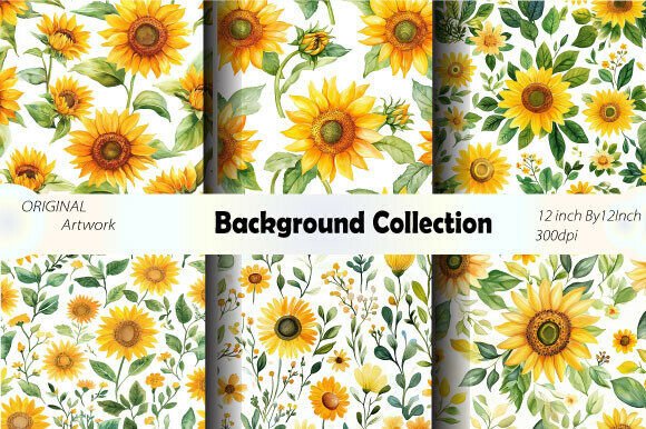 Download Sunflower Background Wallpaper Seamless - Flow Collection