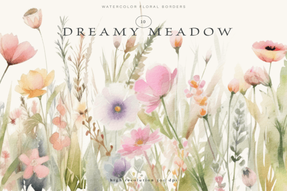 Download Wild Flowers Floral Border Clipart Set - Flow Collection