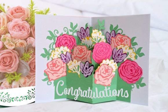 Download Flower Bouquet 3D Pop Up Card - Flow Collection