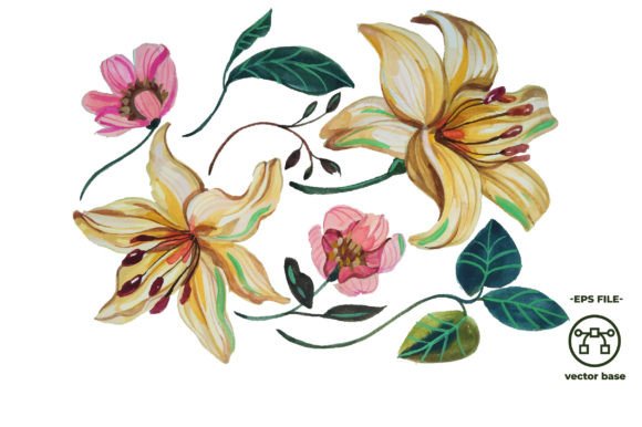 Download Watercolor Flower Elements Orchid - Flow Collection