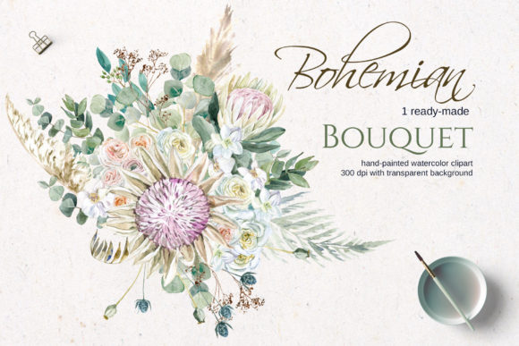 Download Bohemian Flowers  Bouquet - Flow Collection