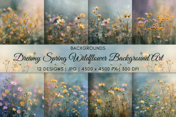 Download Dreamy Spring Wildflower Background Art - Flow Collection