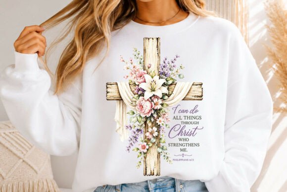 Download Jesus Cross Flower Design, Religious Cro - Flow Collection
