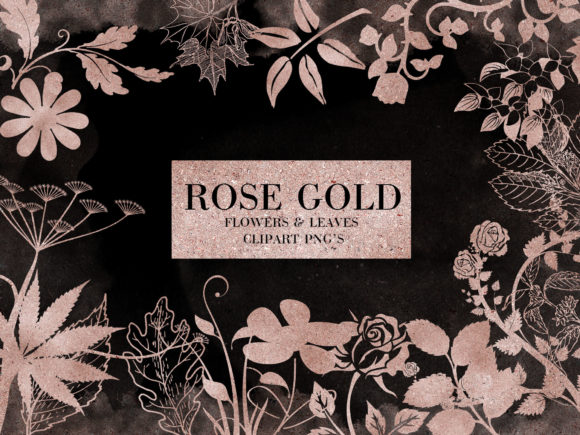 Download Rose Gold Foil Textured Leaves Flowers - Flow Collection