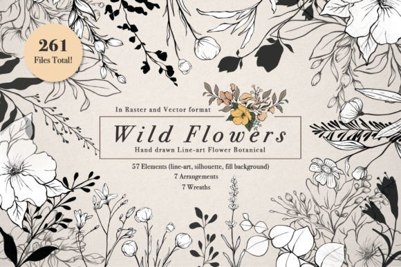 Download WILD FLOWERS Illustration Botanical - Flow Collection